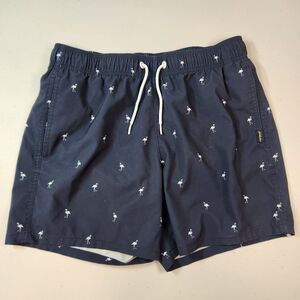 Hollister Mens Small Flamingo Swim Trunks Tropical Beach Shorts